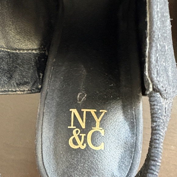 New York & Company Black Peep-Toe Heeled Boots - Picture 2 of 5